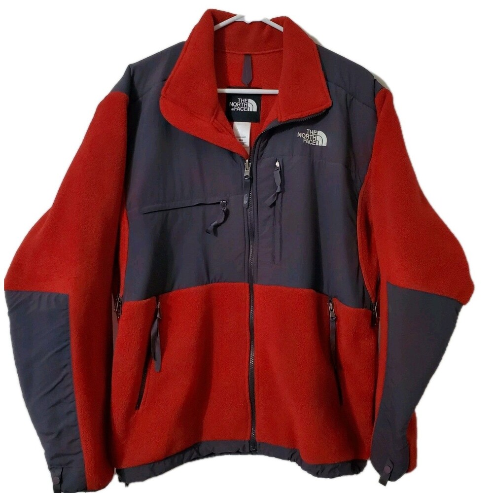 Vintage The North Face Retro Denali Jacket Mens SZ Medium Red & Gray